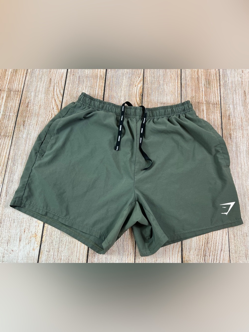 Mens Gymshark Athletic Shorts Green Size Medium